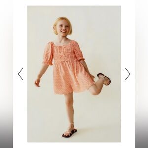 New Zara girls peach floral jumper size 10